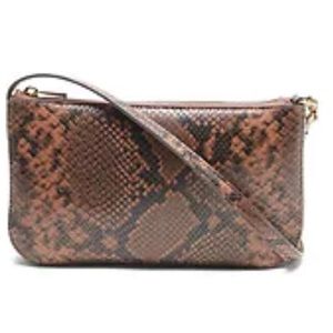 Snake Baguette Shoulder Bag